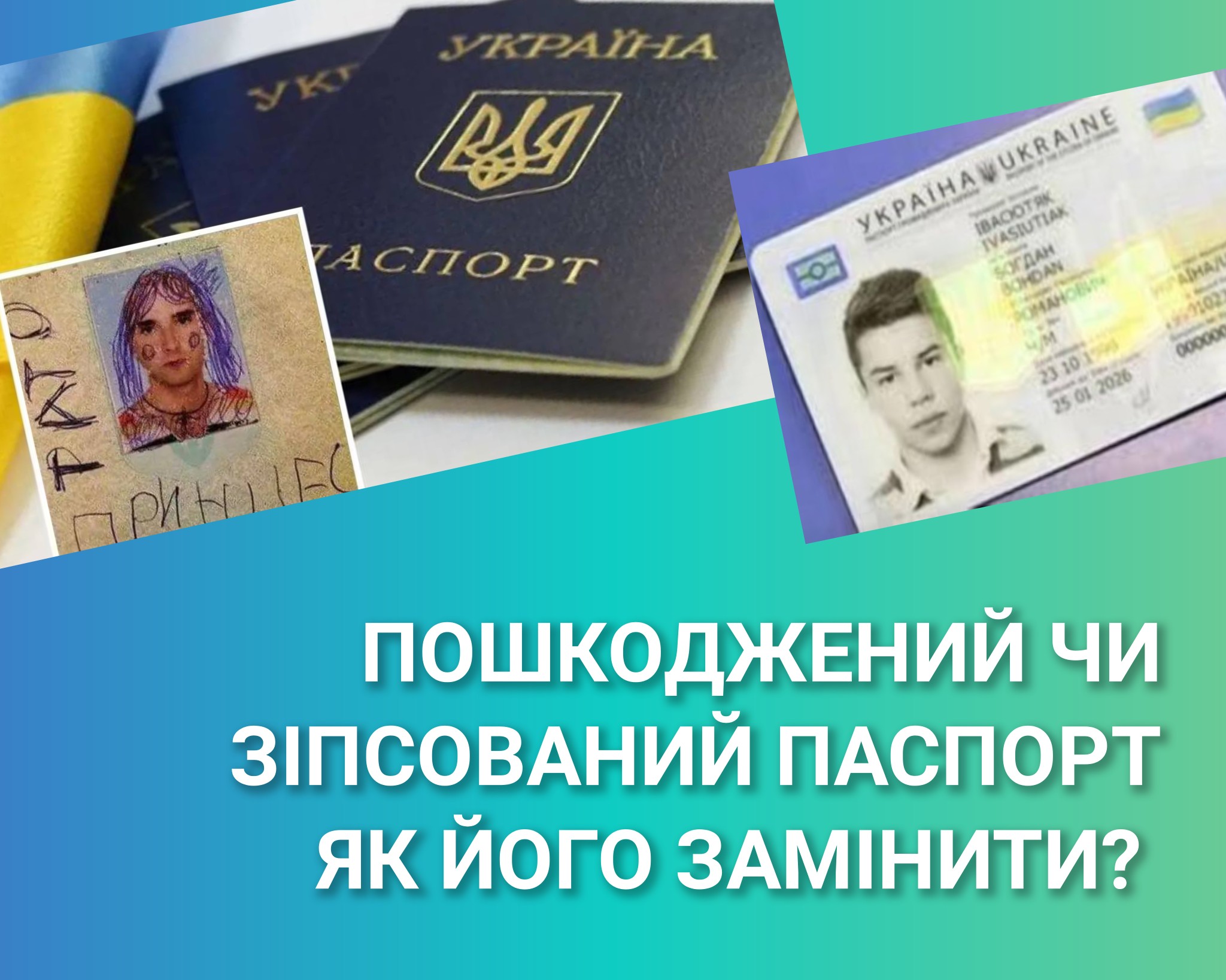 Пошкоджений чи зіпсований паспорт. Як його замінити?